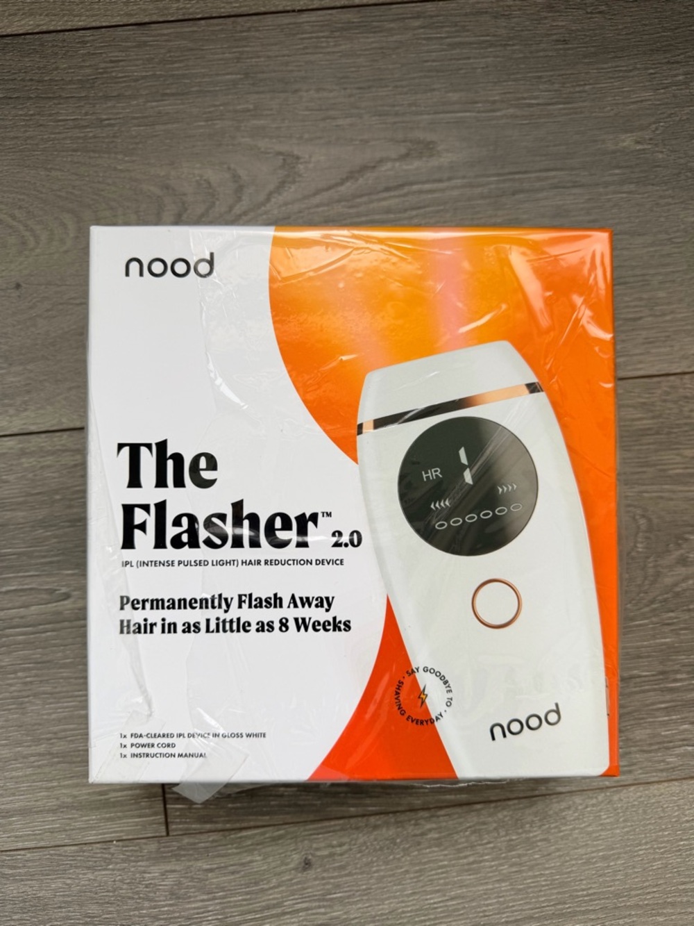 NIB The Flasher 2.0 IPL Hair Reduction Device - White
